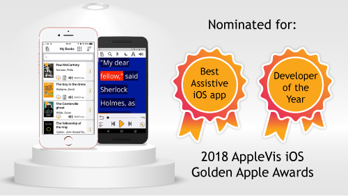 Nominated for "Best Assistive App" and "Developer of the Year" 